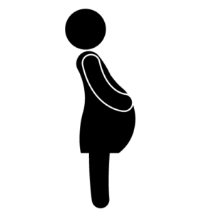 Silhouette of Pregnant lady 